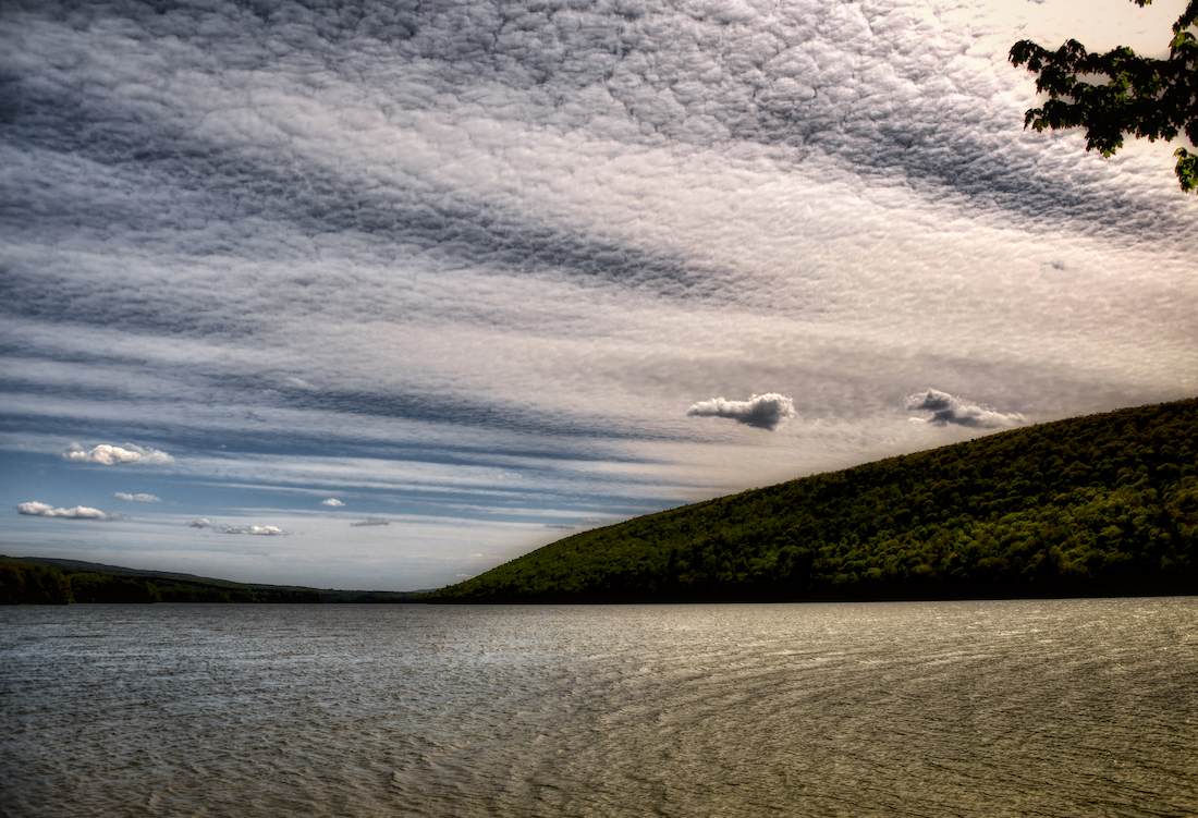 sleepy drama hdr version of canadice lake sky